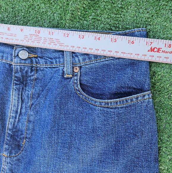 Vintage Polo Jeans Company Ralph Lauren Long Denim Skirt with Front Slit Size 12 - Picture 10 of 16